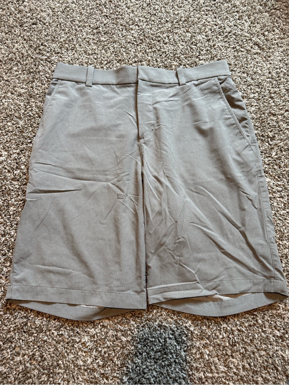 Nike Men's Flat-Front Shorts in Khaki Green